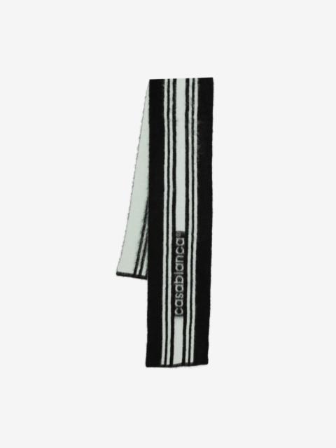 CASABLANCA striped-pattern scarf