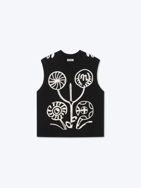 Nanushka JOSIAS - Embroidered cotton vest - Black