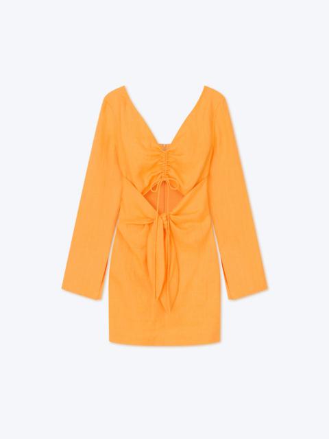 Nanushka GILIA - Ruched linen dress - Orange