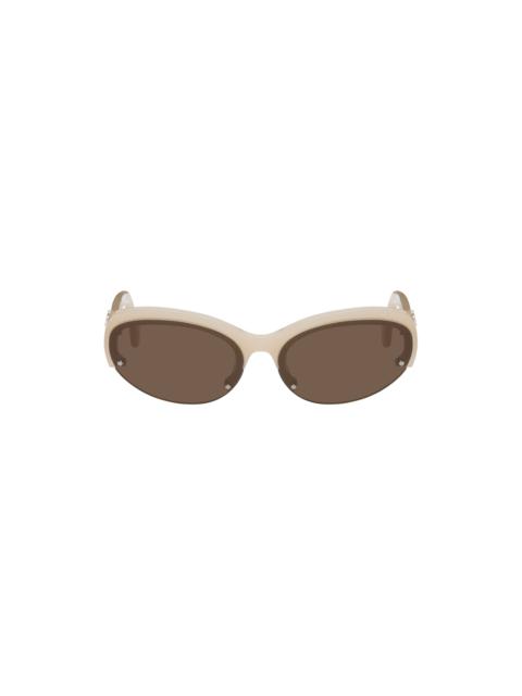 Palm Angels Beige Palmdale Sunglasses