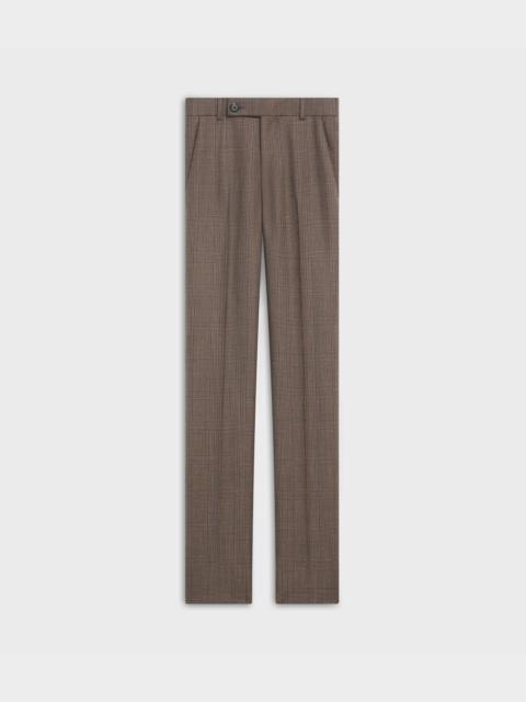 CELINE STRAIGHT-CUT PANTS WITH PRINCE OF WALES CHECK