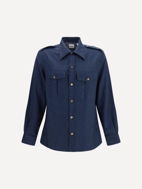 Brunello Cucinelli Wool Shirt with patch pockets
