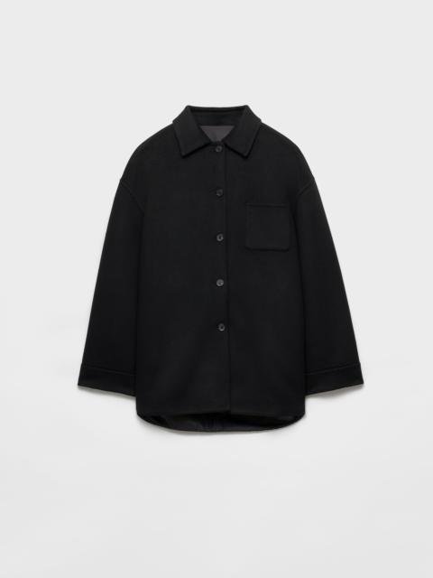 Prada Reversible double cashwool and Re-Nylon caban jacket