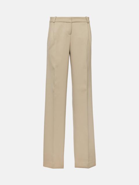 Low-rise straight pants