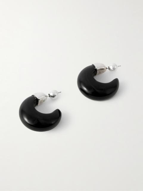 Sophie Buhai Donut Silver Onyx Hoop Earrings