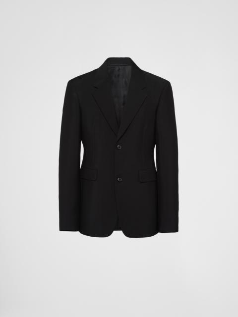 Single-breasted mohair wool jacket