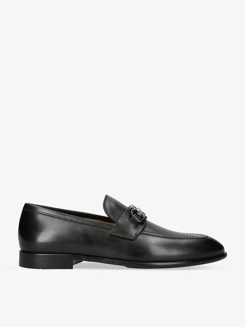 FERRAGAMO Foster Gancho horsebit-embellished leather loafers