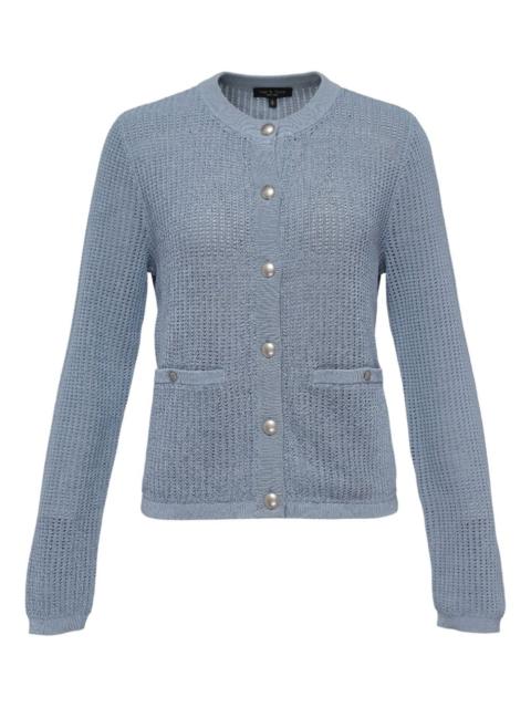 rag & bone button-detailed open-knit cardigan