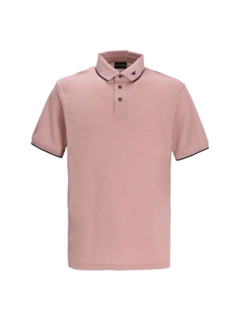 logo-embroidered cotton polo shirt