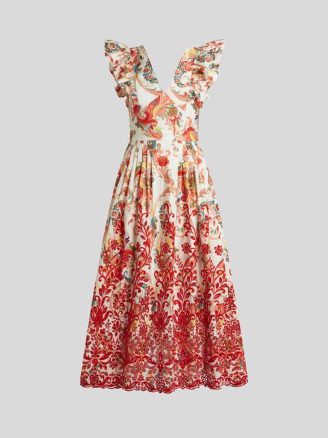 PAISLEY DRESS WITH EMBROIDERY