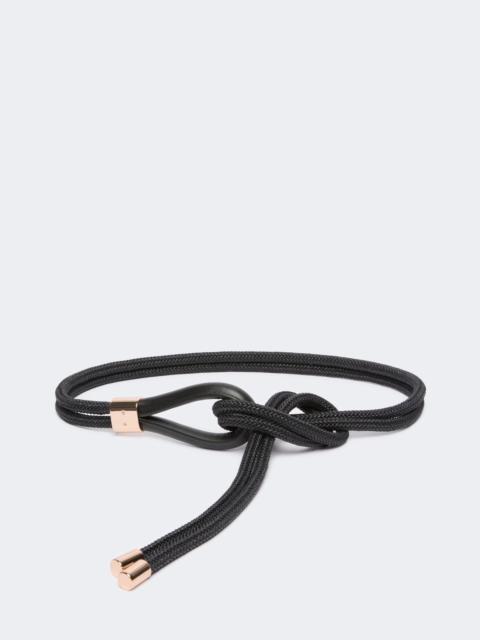 Max Mara TARGA Waxed cotton belt - BLACK