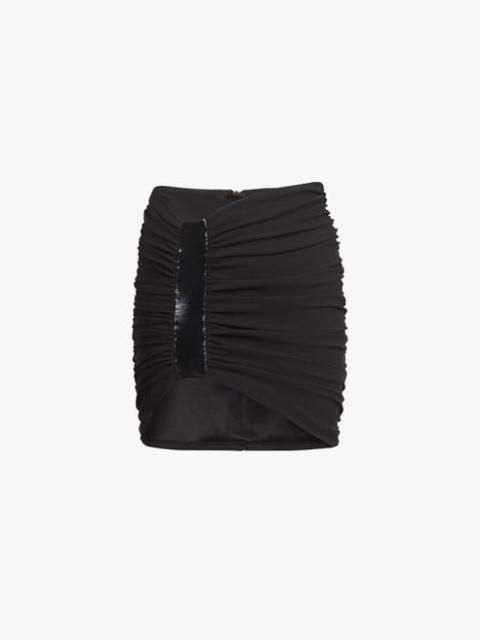 Short black jersey skirt