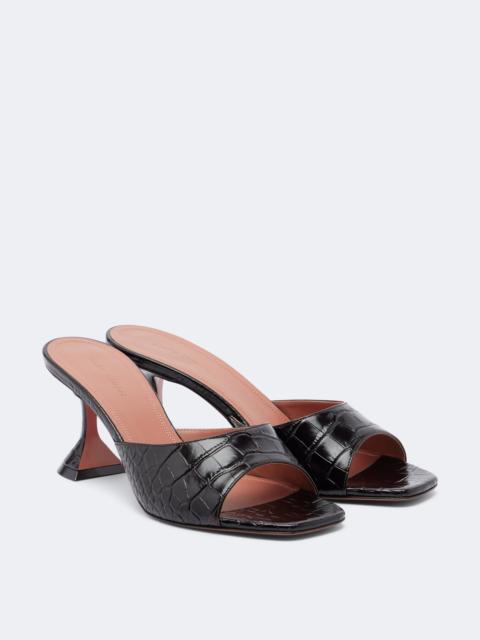 Amina Muaddi Lupita croc-effect leather mules