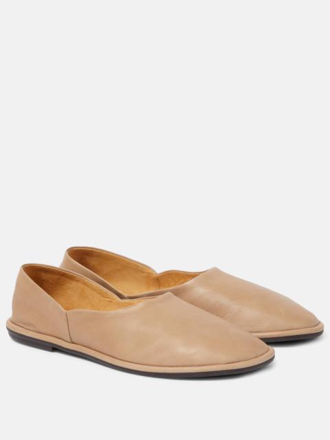 Canal leather flats