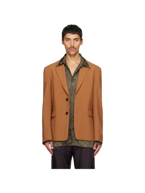 Dries Van Noten Tan Wool Blazer
