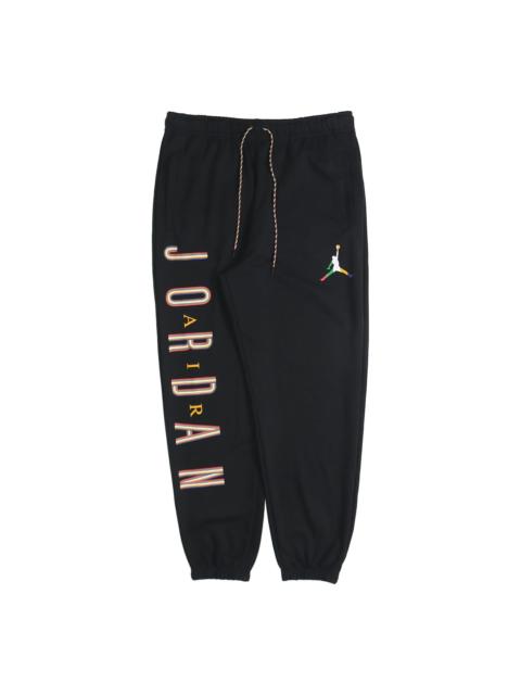 Jordan Air Jordan Colorful Flying Man logo Printing Sports Long Pants Black CZ5469-011