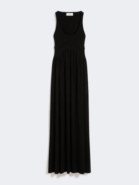 Sportmax PANINO Long crepe jersey dress - BLACK