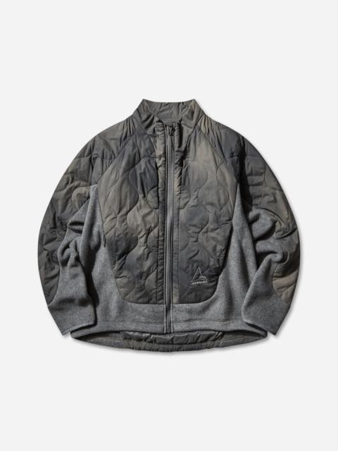 ROA and wander Quilted Fleece Jacket Grey