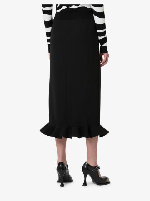 Moschino CREPE SKIRT WITH RUFFLES