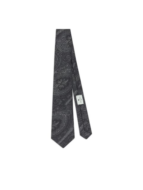 Etro jacquard motif silk tie