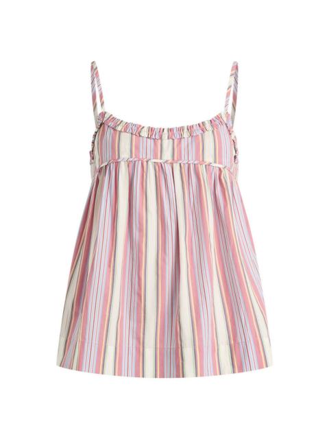 DAMSON MADDER. Damson Madder Mafalda Ruffle Neck Top