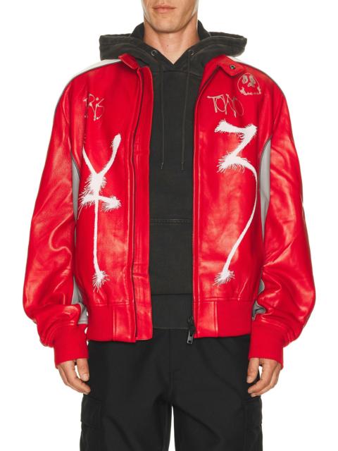 Y-3 Gfx Leather Jacket