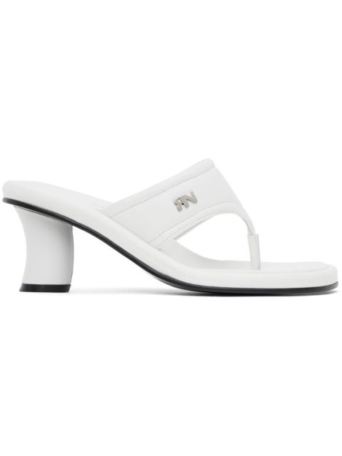 REIKE NEN White Padded Heeled Sandals