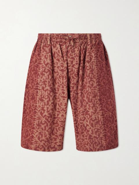 KARDO Milo Shibori Straight-Leg Printed Cotton Shorts