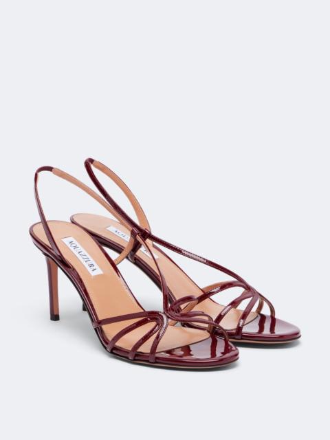 AQUAZZURA Talk To Me patent leather slingback sandals