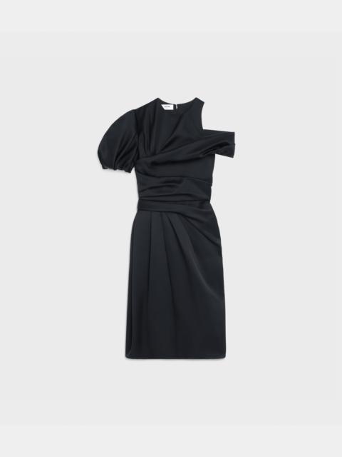 CELINE DRAPED DRESS IN DOUBLE FACE SILK