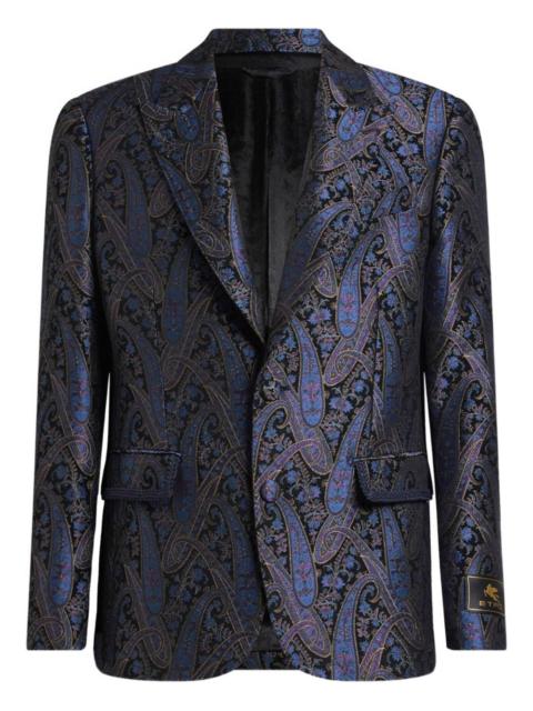 Etro jacquard paisley-motif single-breasted jacket