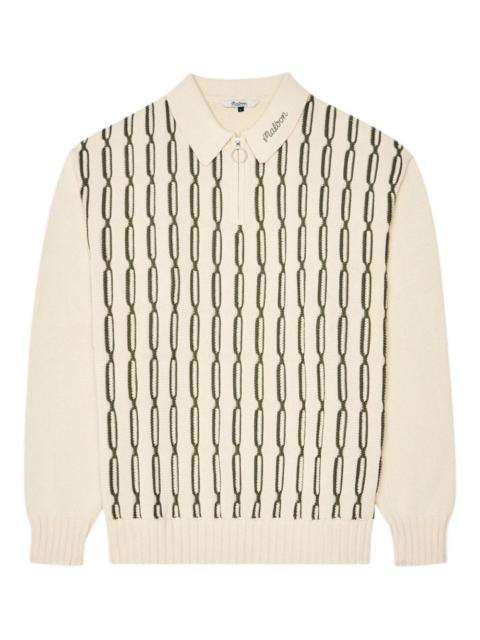 malbon zip polo sweater
