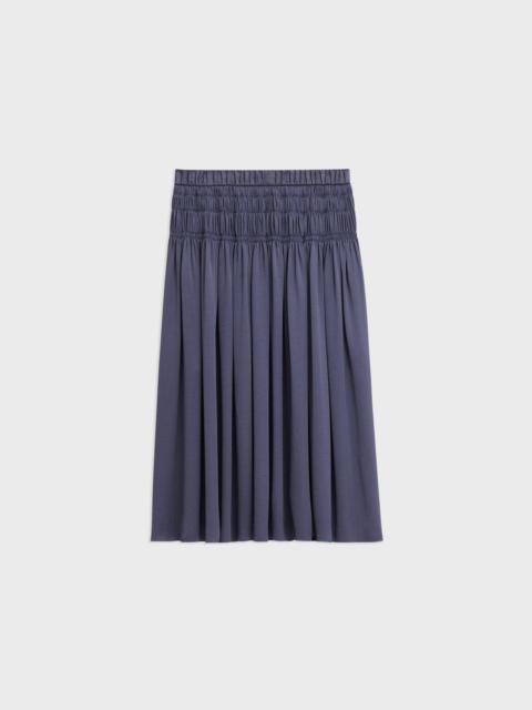 Theory Gathered Midi Skirt in Recycled Satin