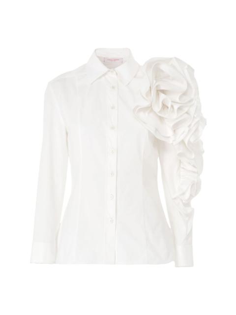 CAROLINA HERRERA floral-appliqué shirt