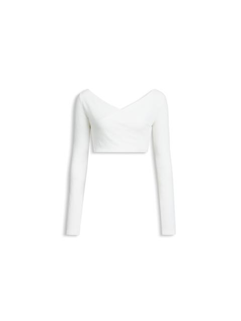 Alaïa COTTON CREPE WRAPPED TOP