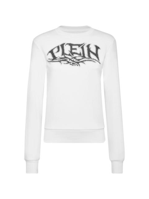 logo-embellished cotton sweatshirt