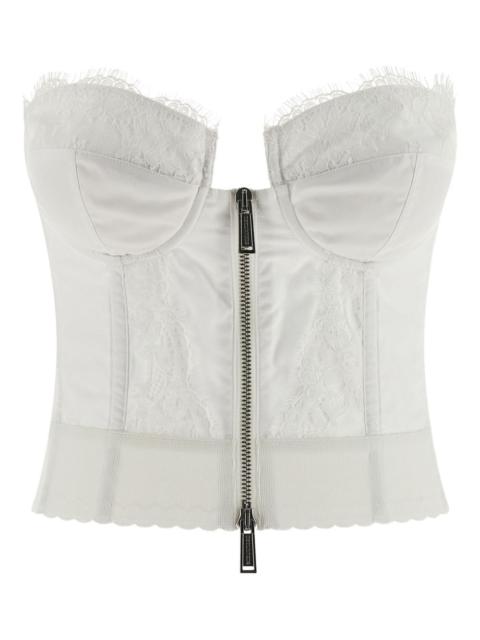 DSQUARED2 x Vaquera lace-trim zip-front corset