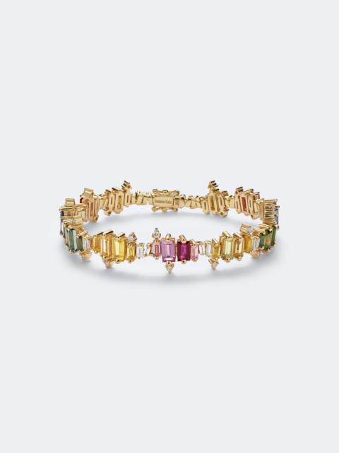 SUZANNE KALAN Bold Burst 18kt gold bracelet with sapphires and diamonds