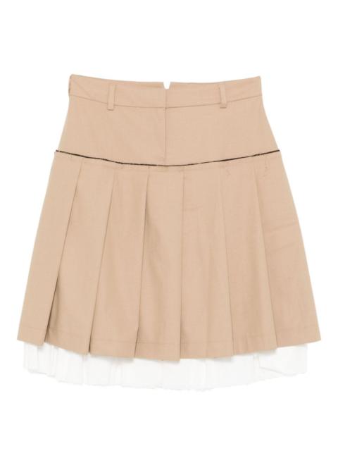 gimaguas layered pleated mini skirt