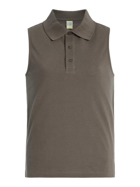 FLORE FLORE Lauren Cotton Polo Tank Top brown