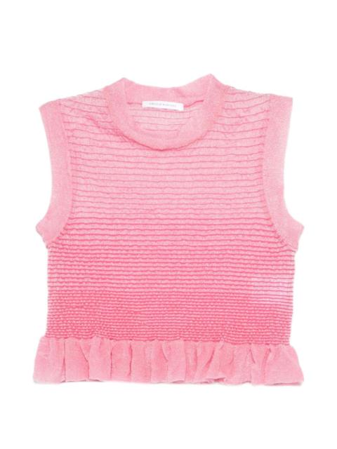 CECILIE BAHNSEN ruffles sleeveless tank top