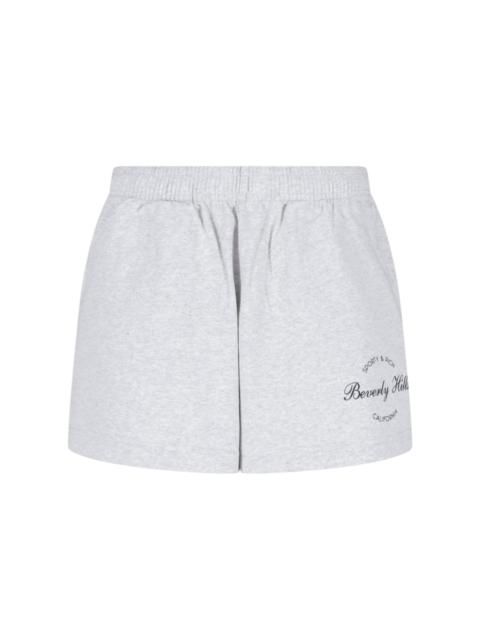 Sporty & Rich SPORT SHORTS "BEVERLY SCRIPT DISCO"