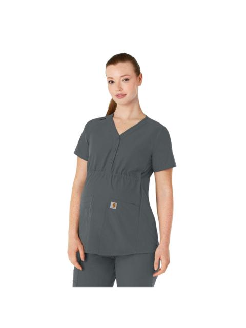 Carhartt Women's Force Essentials Henley Maternity Scrub Top