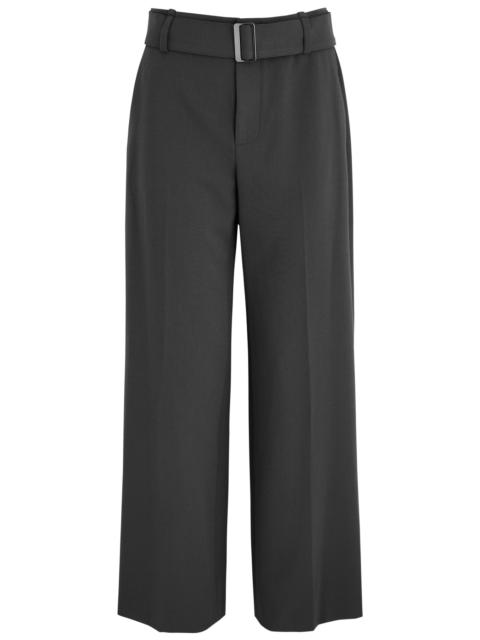 Belted wide-leg trousers