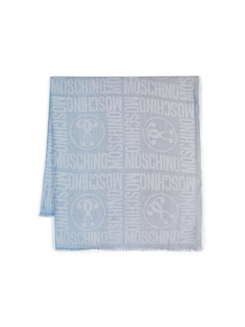 Moschino logo-jacquard gradient scarf