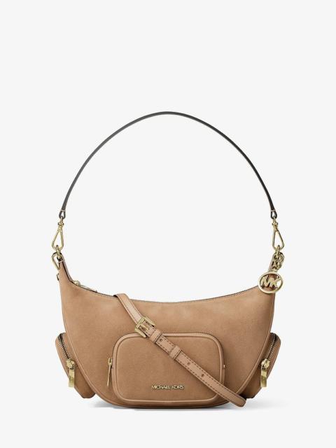 MICHAEL KORS Merritt Medium Suede Convertible Shoulder Bag