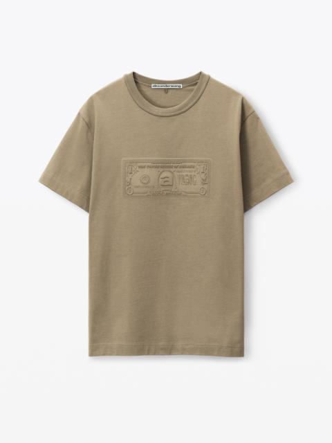 Alexander Wang DOLLAR BILL TEE IN COMPACT JERSEY