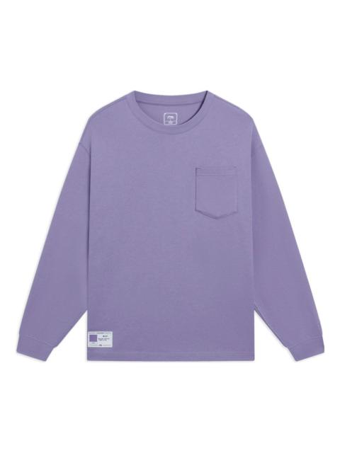 Li-Ning Chinese Color Pocket Long Sleeve T-shirt 'Purple' AHSS751-7