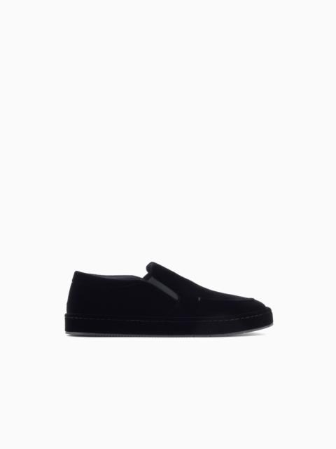 GIORGIO ARMANI GIORGIO’S VELVET SLIP-ONS