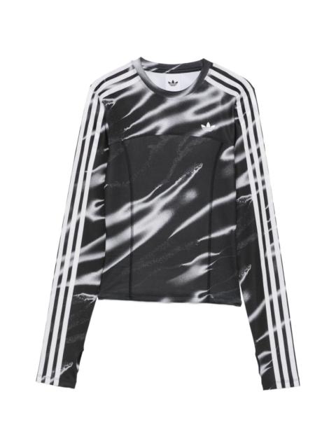 adidas abstract-print long-sleeve T-shirt